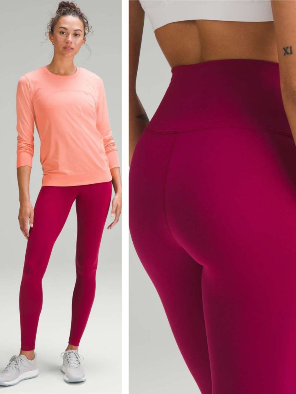 Lululemon Wunder Train HR Tight 28" Size 8 Pomegranate Everlux Gym Activewear